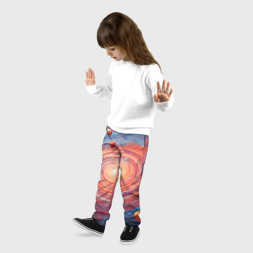 Детские брюки Галактика в спирали / 3D-принт – фото 3