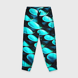 Брюки детские Голубые чешуйки, цвет: 3D-принт