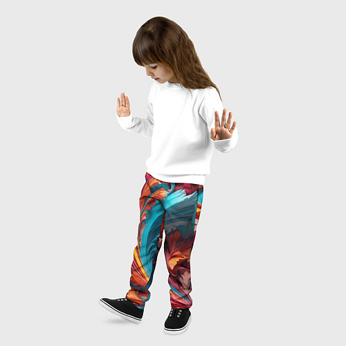 Детские брюки Красивый яркий узорчик / 3D-принт – фото 3