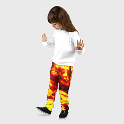Брюки детские Огненное безумие, цвет: 3D-принт — фото 2