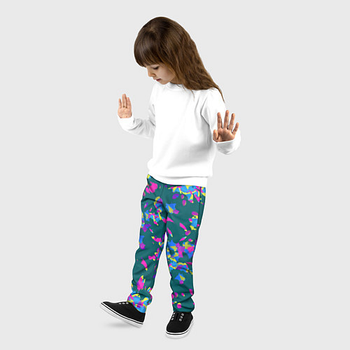 Детские брюки Абстрактные лепестки / 3D-принт – фото 3