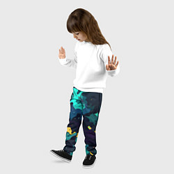 Брюки детские Акватический камуфляж, цвет: 3D-принт — фото 2