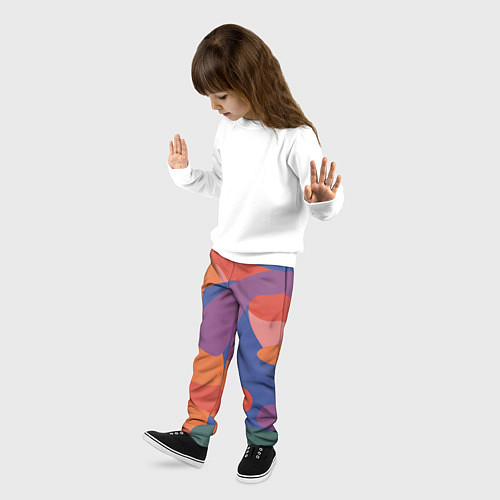 Детские брюки Цветные кляксы / 3D-принт – фото 3