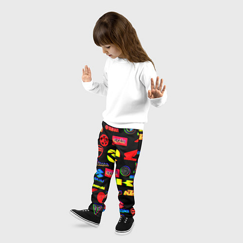 Детские брюки Все логотипы авто бренды / 3D-принт – фото 3