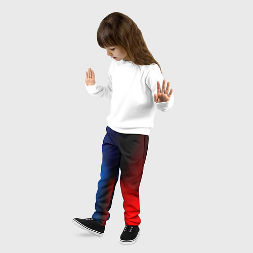 Детские брюки Неоновый градиент краски / 3D-принт – фото 3