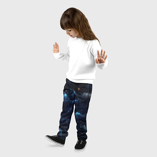 Детские брюки Синяя геометрическая абстракция / 3D-принт – фото 3