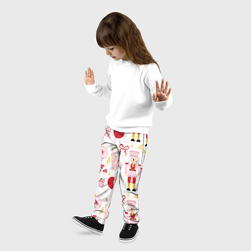 Детские брюки Щелкунчик в розовом цвете / 3D-принт – фото 3