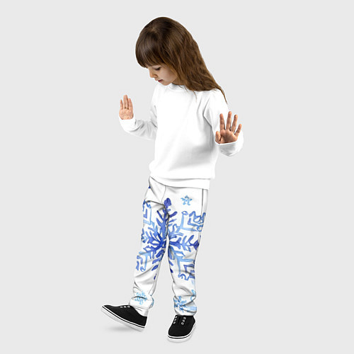 Детские брюки Снежинки падают / 3D-принт – фото 3