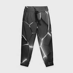 Брюки детские Чёрные плиты разломы броня, цвет: 3D-принт