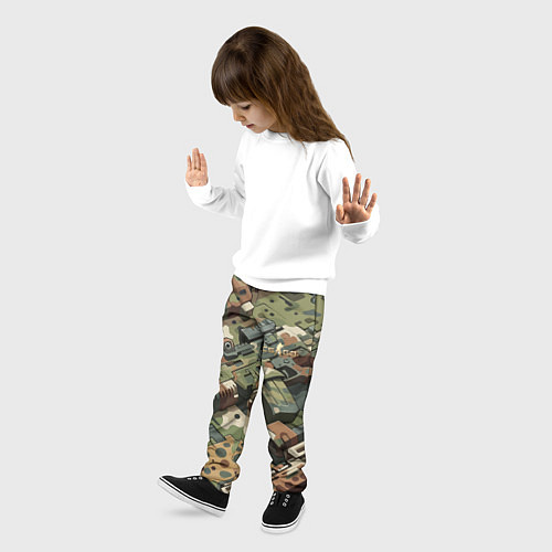 Детские брюки Контр Страйк - милитари стиль / 3D-принт – фото 3