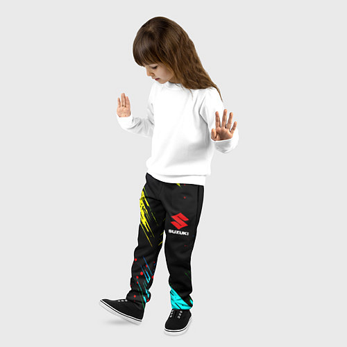 Детские брюки Suzuki краски абстрактные / 3D-принт – фото 3