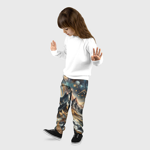 Детские брюки Золотые горы / 3D-принт – фото 3