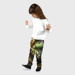 Брюки детские Реалистичный камуфляж на ткани, цвет: 3D-принт — фото 2