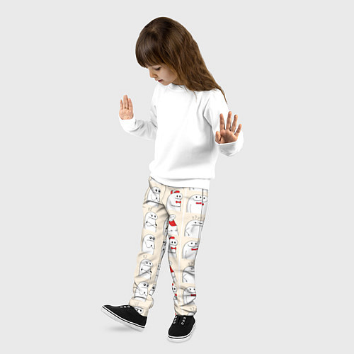 Детские брюки Смешные мемы паттерн / 3D-принт – фото 3