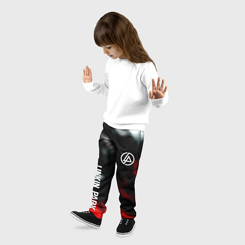 Детские брюки Linkin park flame / 3D-принт – фото 3