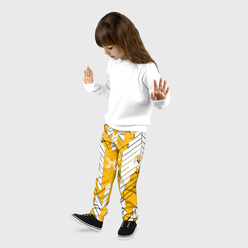Детские брюки Жёлто-белая броня / 3D-принт – фото 3