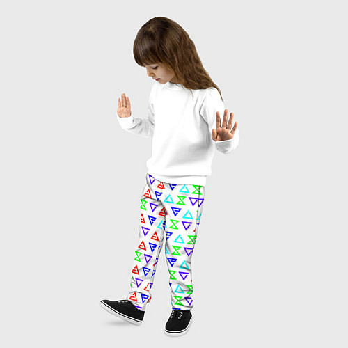 Детские брюки Ведьмак логотипы паттерн / 3D-принт – фото 3