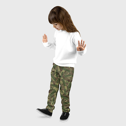 Детские брюки Камуфляж - болты и гайки / 3D-принт – фото 3