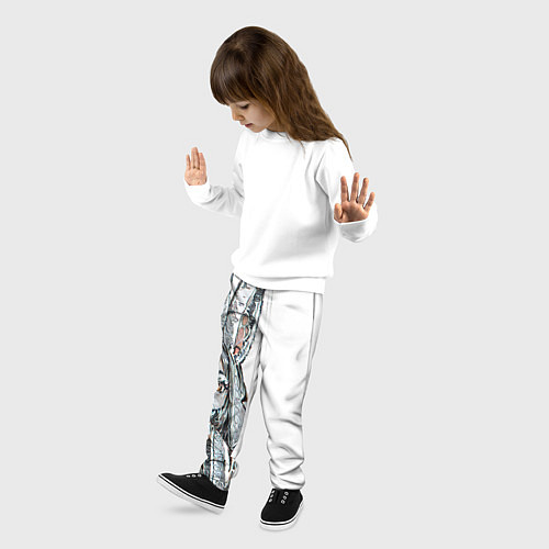 Детские брюки Застенчивый кролик / 3D-принт – фото 3