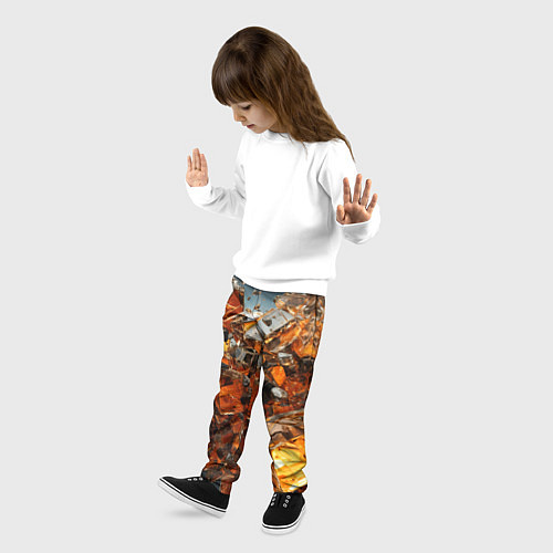 Детские брюки Янтарный взрыв / 3D-принт – фото 3