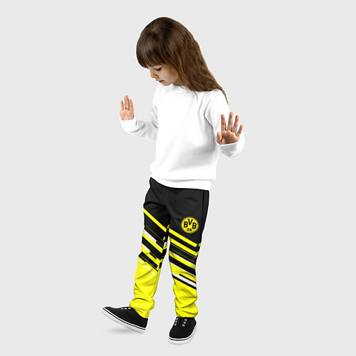 Детские брюки Borussia текстура спорт / 3D-принт – фото 3
