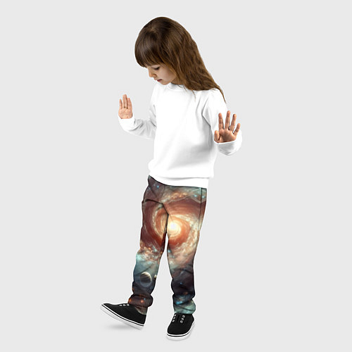 Детские брюки Далёкая неоновая галактика - нейросеть / 3D-принт – фото 3