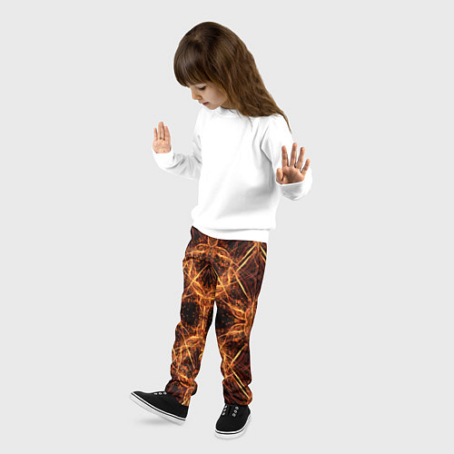 Детские брюки Светящийся абстрактный пришелец / 3D-принт – фото 3