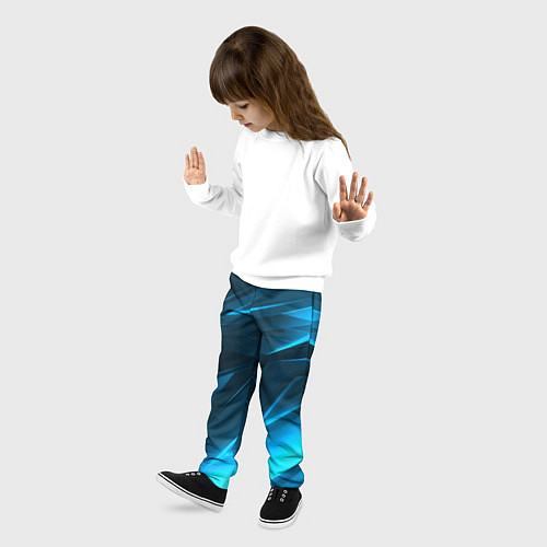 Детские брюки Geometry stripes neon color / 3D-принт – фото 3