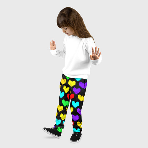 Детские брюки Undertale heart pattern / 3D-принт – фото 3