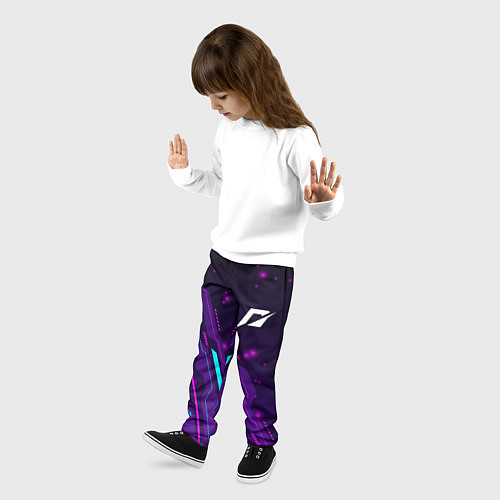 Детские брюки Need for Speed neon gaming / 3D-принт – фото 3