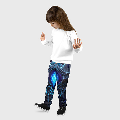 Детские брюки Магическая синяя абстракция / 3D-принт – фото 3