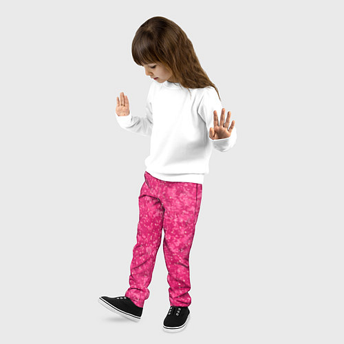 Детские брюки Яркий розовый абстракция / 3D-принт – фото 3