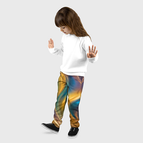 Детские брюки Жидкий разноцветный металл / 3D-принт – фото 3