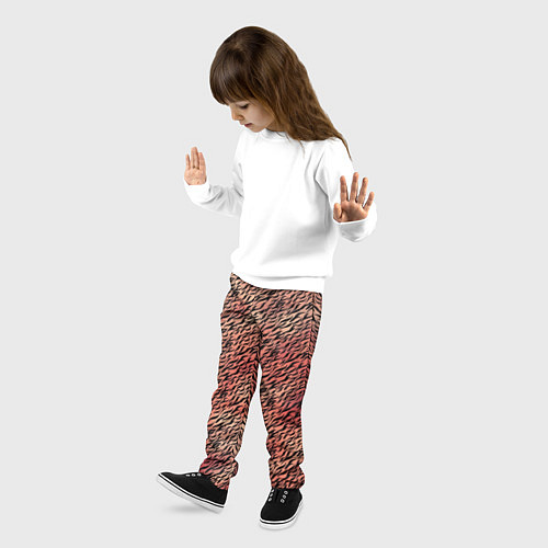 Детские брюки Имитация шкуры красно-коричневый / 3D-принт – фото 3