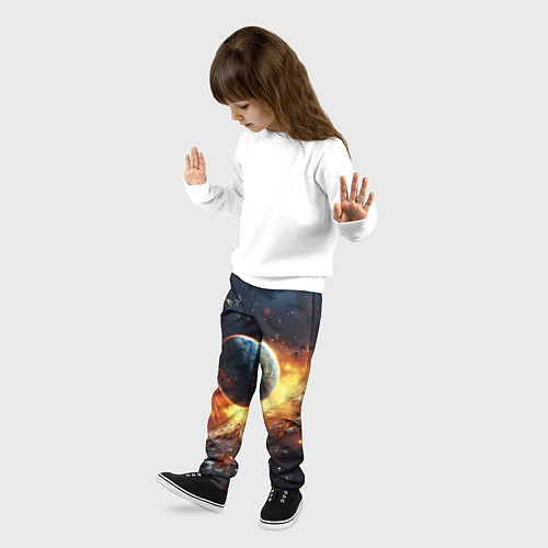 Детские брюки Космос и планета / 3D-принт – фото 3