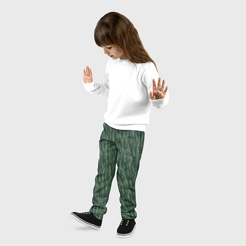 Детские брюки Зеленые клубы шерсти / 3D-принт – фото 3