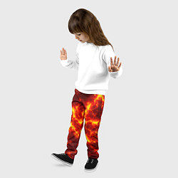 Брюки детские Текстура огня, цвет: 3D-принт — фото 2