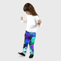 Брюки детские Неоновые кубы текстура, цвет: 3D-принт — фото 2
