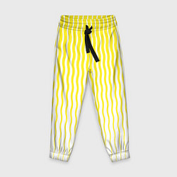 Брюки детские Вертикальные волнистые линии, цвет: 3D-принт