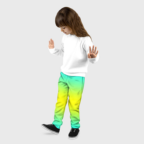 Детские брюки Кислотный градиент / 3D-принт – фото 3