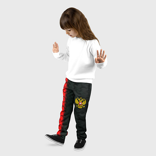 Детские брюки Россия спорт герб / 3D-принт – фото 3
