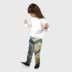 Брюки детские Объемный футуристический текстурный костюм из кожи, цвет: 3D-принт — фото 2