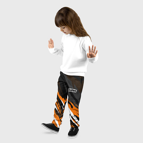 Детские брюки KTM - Рваный гексагон / 3D-принт – фото 3