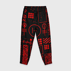 Брюки детские Twenty one pilots pattern rock, цвет: 3D-принт