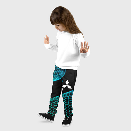 Детские брюки Mitsubishi electro hexagon / 3D-принт – фото 3