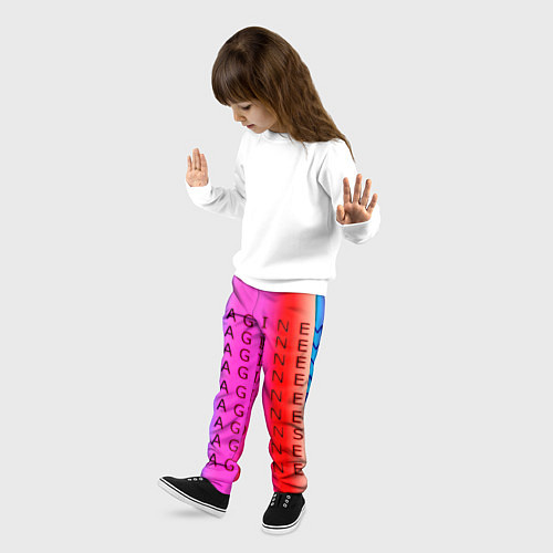 Детские брюки Imagine Dragons neon rock / 3D-принт – фото 3