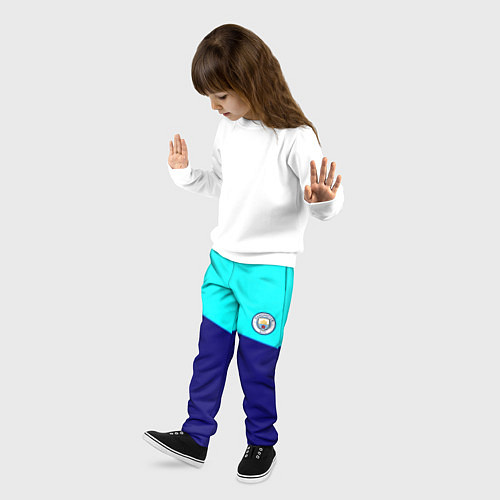 Детские брюки Манчестер сити геометрия спорт / 3D-принт – фото 3
