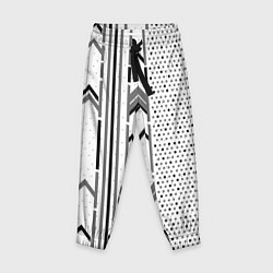 Брюки детские Закулисье чёрно-белое, цвет: 3D-принт