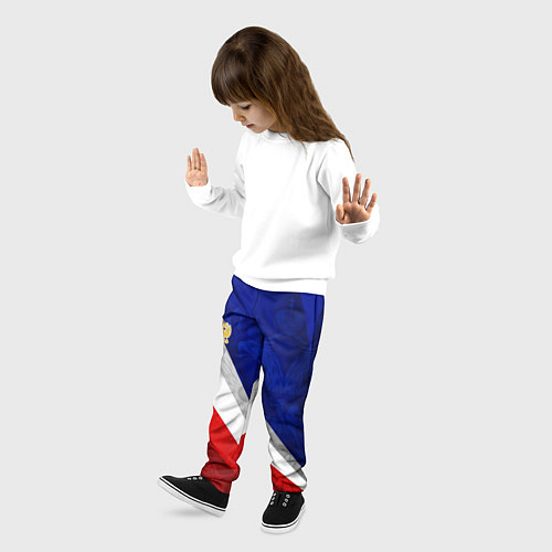 Детские брюки Герб России - триколор / 3D-принт – фото 3