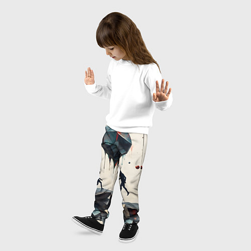 Детские брюки Сюрреалистичные люди и камни / 3D-принт – фото 3